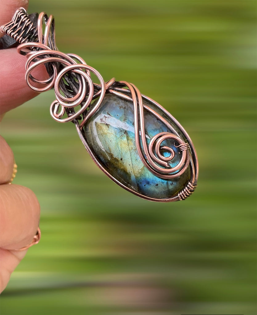 Labradorite Wire Wrapped Pendant - Connie’s Crystals 