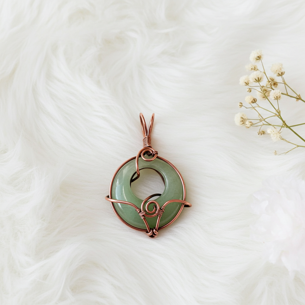 Aventurine Pi Donut Stone Pendants - Connie’s Crystals 