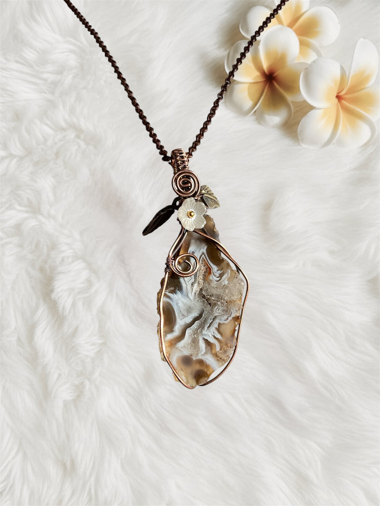 Druzy Geode Agate Pendants - Connie’s Crystals 