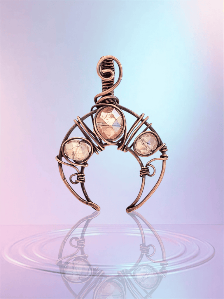 Crescent Moon Crystal Pendants – Mystical Beauty & Cosmic Energy