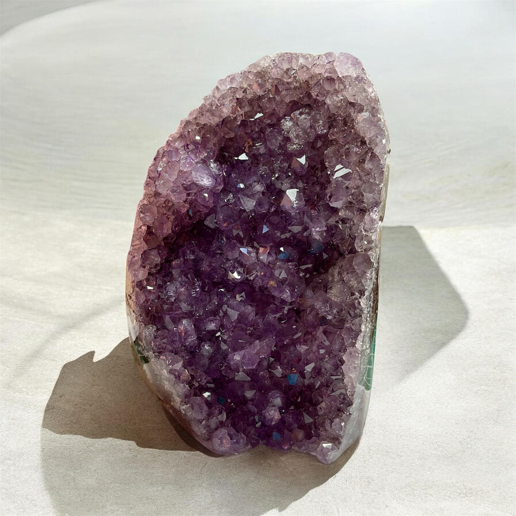 Natural Amethyst Geode Quartz Cathedral Cluster Cave 1647g