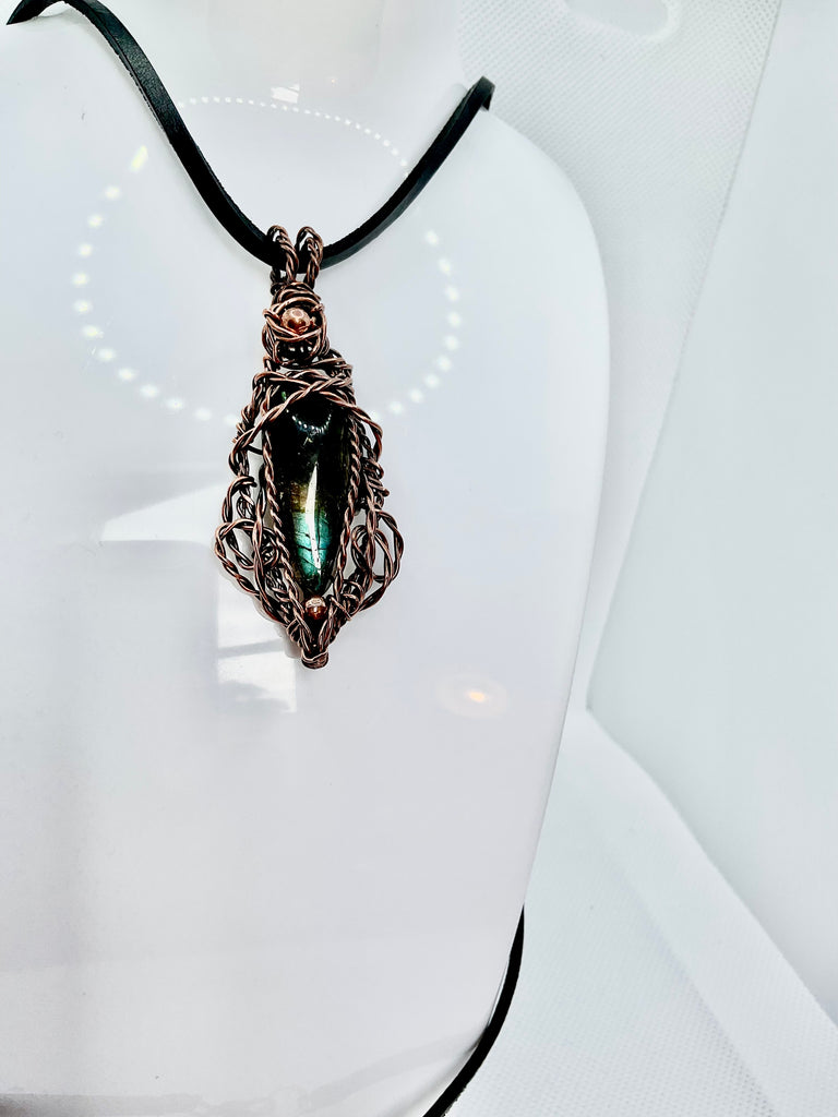 Labradorite Wire Wrapped Pendant - Connie’s Crystals 