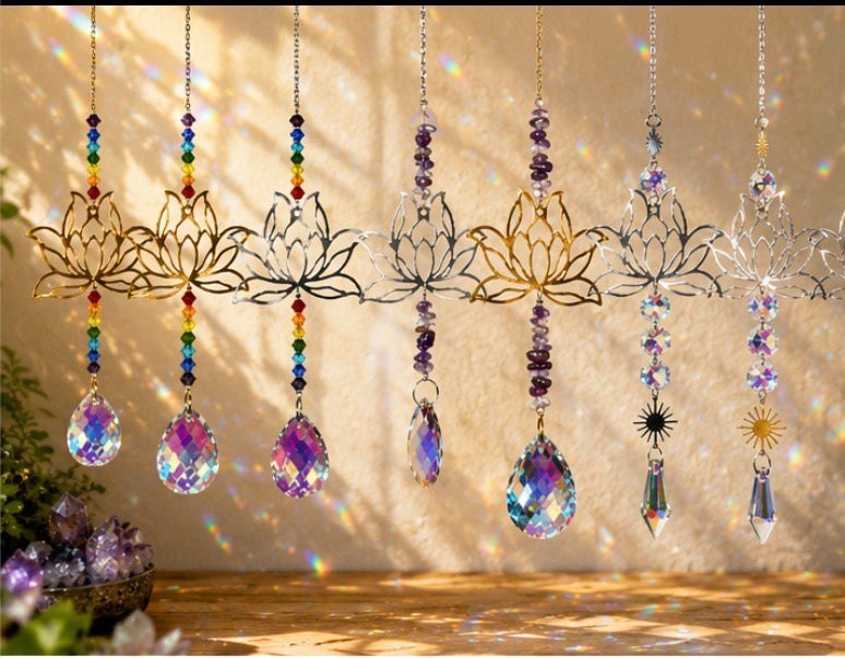 Lotus Crystal Sun Catchers