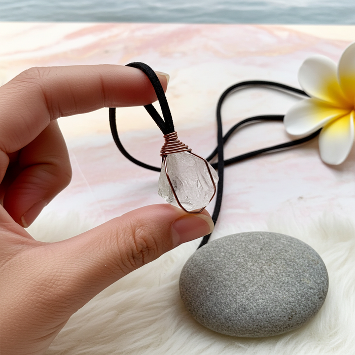 Apophyllite Wire Wrapped Pendant - Connie’s Crystals 