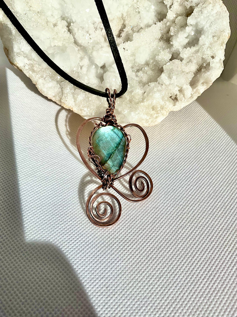 Labradorite Wire Wrapped Pendant - Connie’s Crystals 