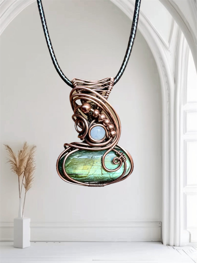 Labradorite and Moonstone Pendant