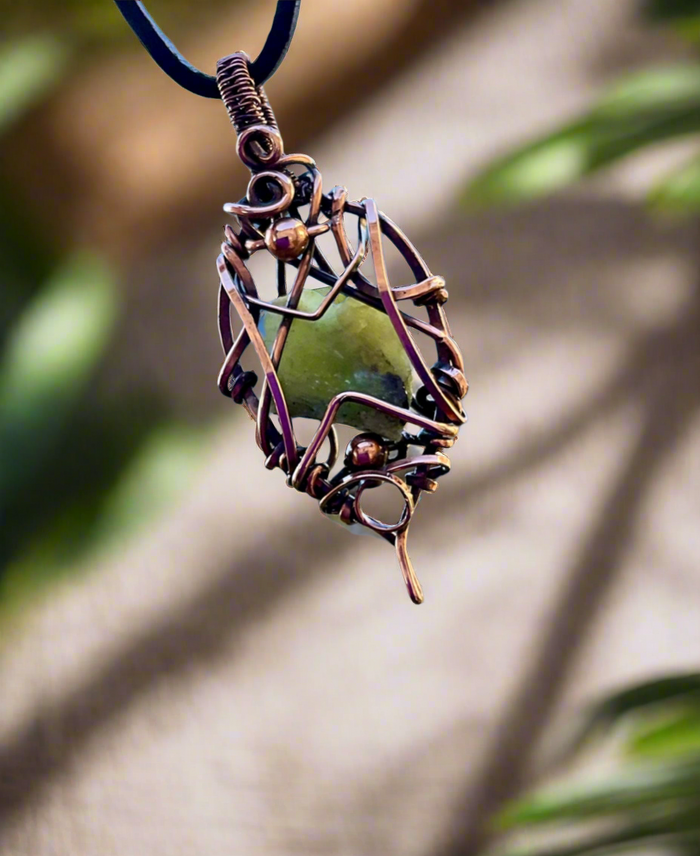 Peridot Wire Wrapped Pendant - Connie’s Crystals 