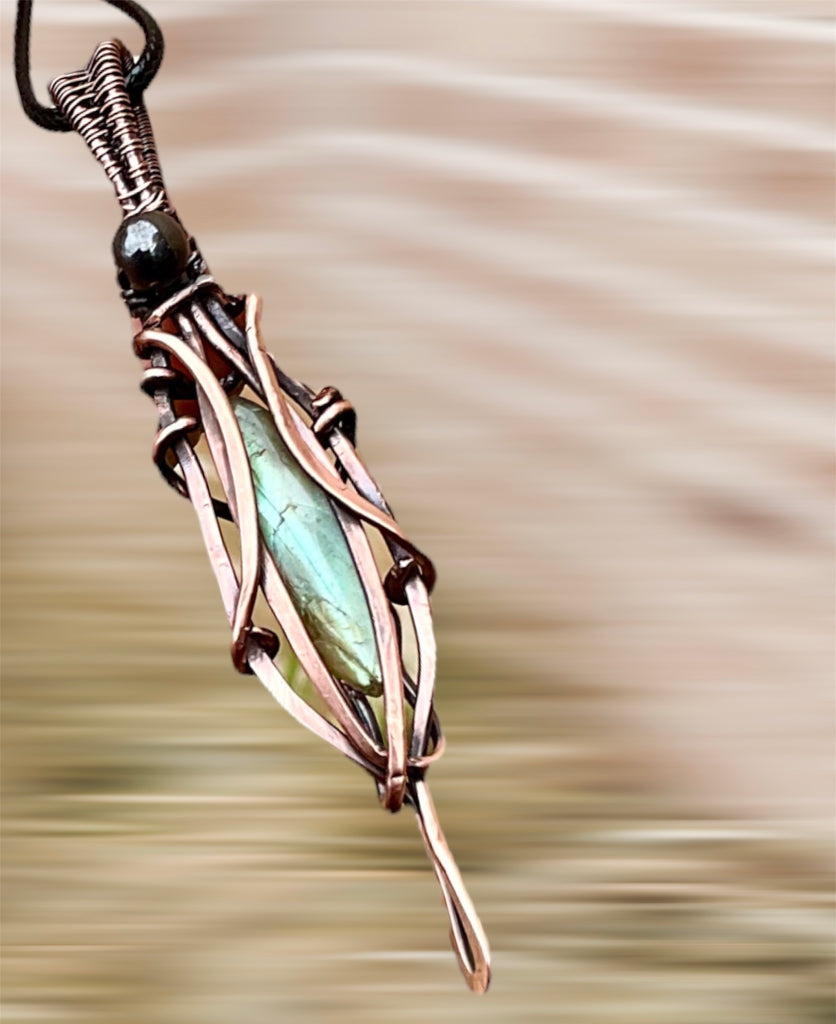 Labradorite Wire Wrapped Pendant - Connie’s Crystals 