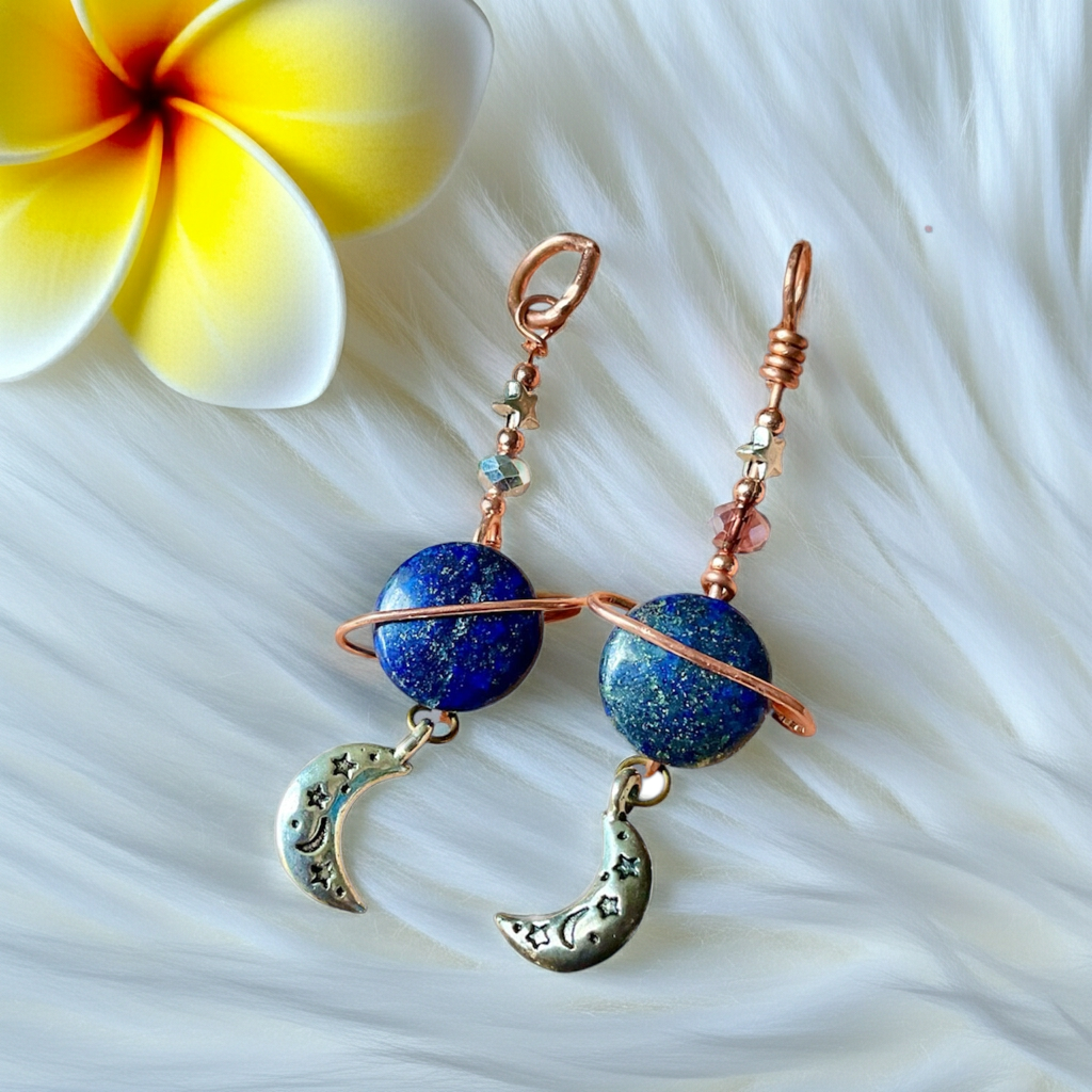 Lapis Lazuli Celestial Choker Pendants - Connie’s Crystals 