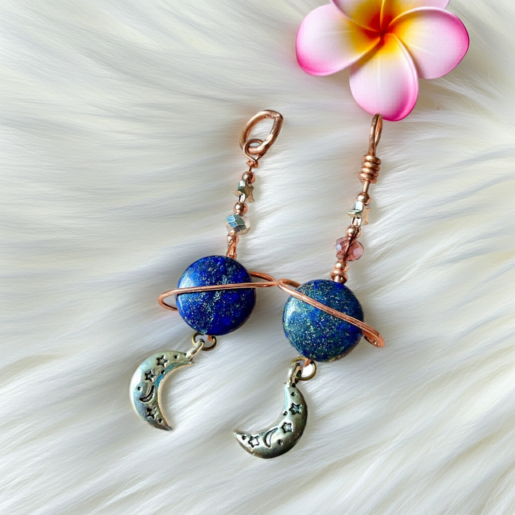 Lapis Lazuli Celestial Choker Pendants - Connie’s Crystals 