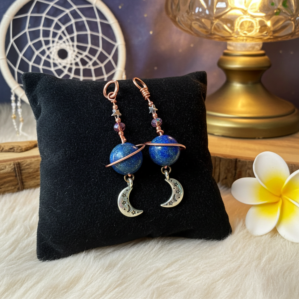 Lapis Lazuli Celestial Choker Pendants - Connie’s Crystals 