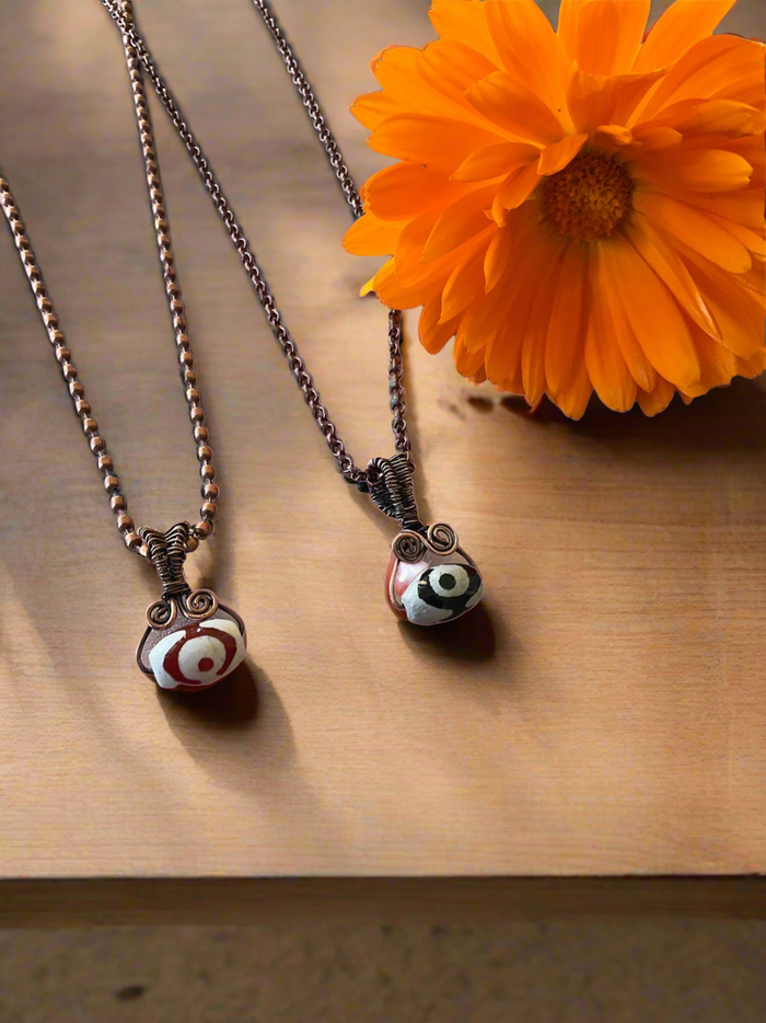 Evil Eye dZi Agate Pendant - Connie’s Crystals 