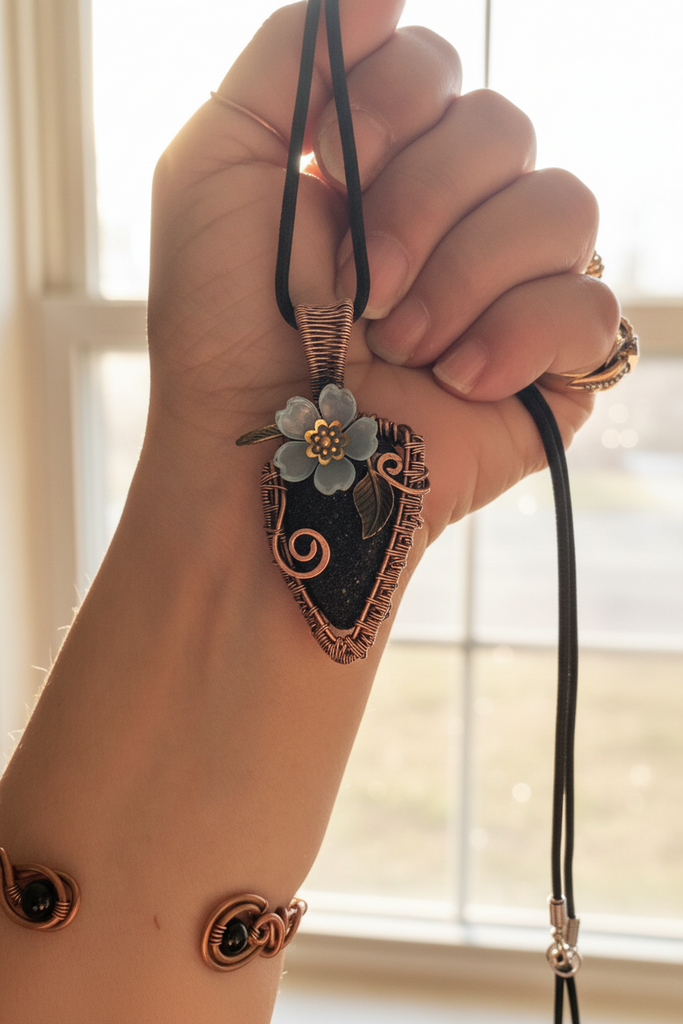 Fairy Opal Copper Wire-Wrapped Pendant 🧚✨ - Connie’s Crystals 