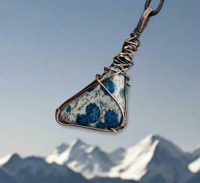 Azurite K2 In Granite Pendant - Connie’s Crystals 