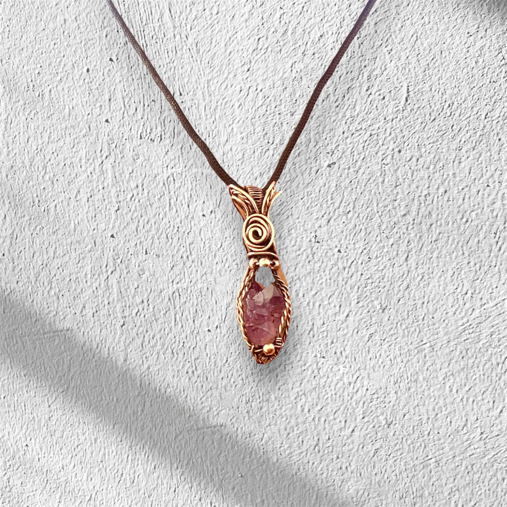 Amethyst Raw Elestial Pendant