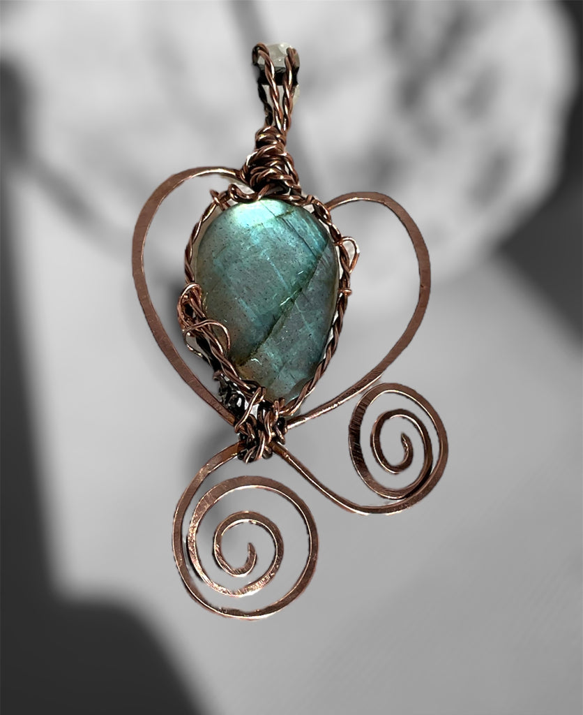 Labradorite Wire Wrapped Pendant - Connie’s Crystals 
