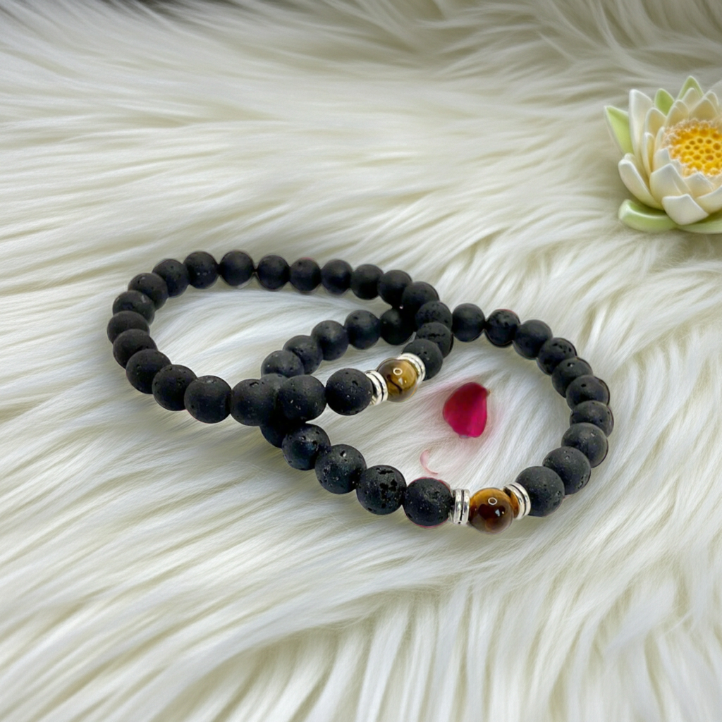 Aromatherapy Bracelets with Tiger Eye Accent - Connie’s Crystals 