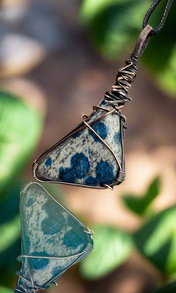 Azurite K2 In Granite Pendant - Connie’s Crystals 