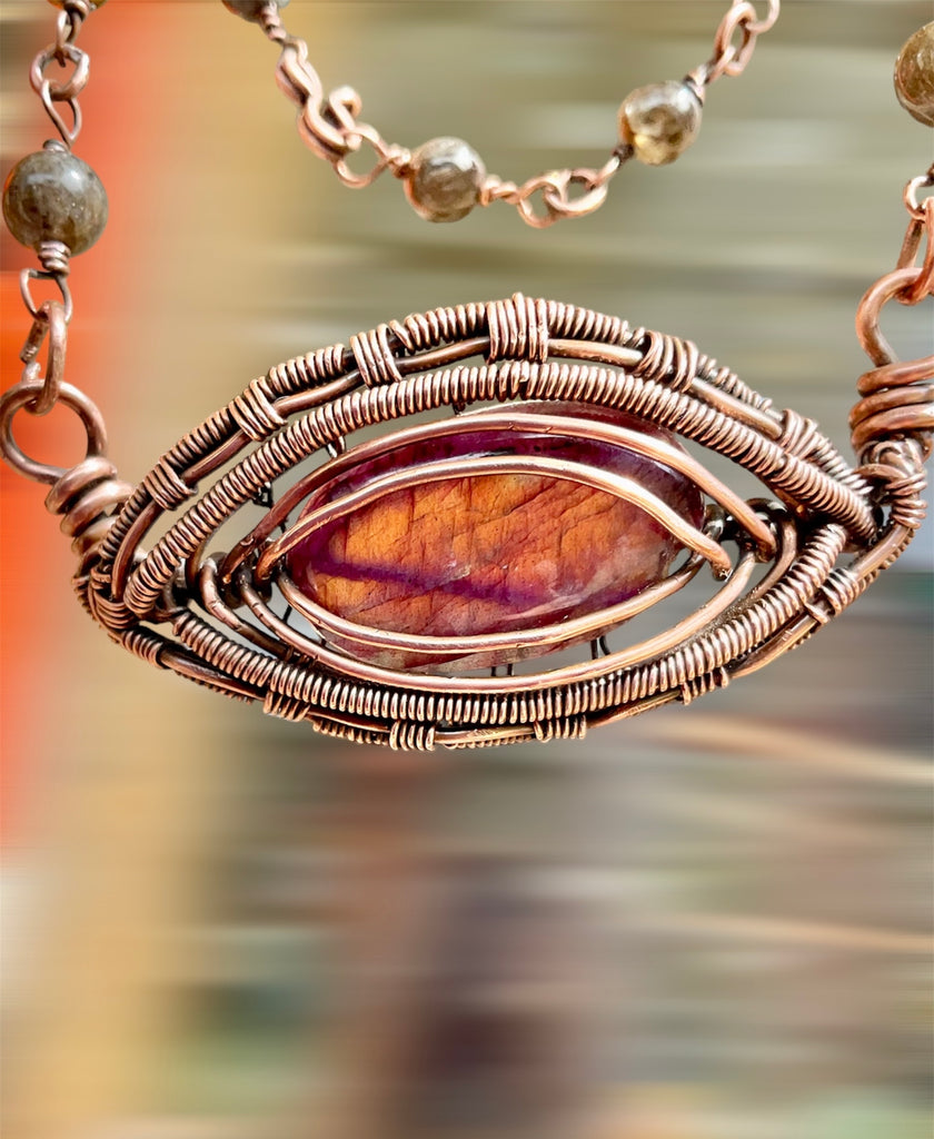 Labradorite Dragon Eye Pendant - Connie’s Crystals 