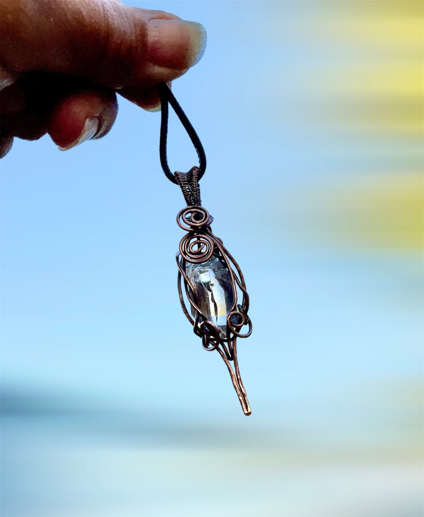 Herkimer Diamond Wire Wrapped Pendant Point - Connie’s Crystals 