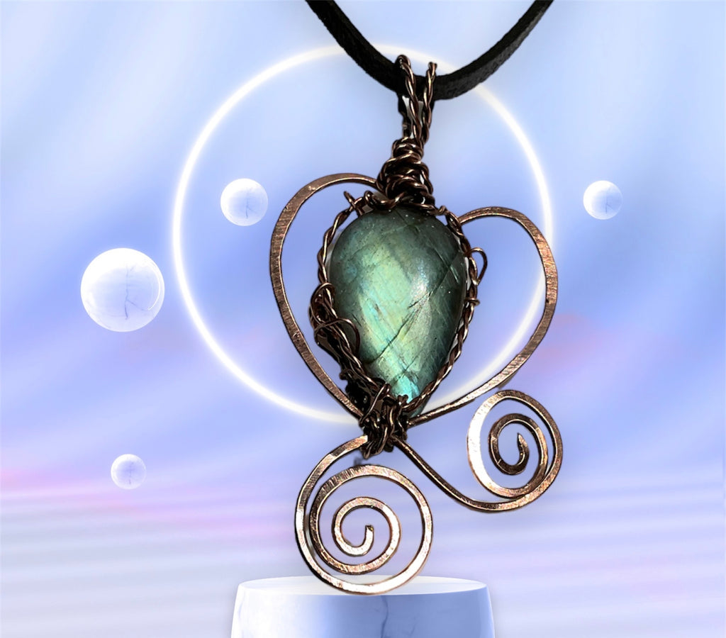 Labradorite Wire Wrapped Pendant - Connie’s Crystals 