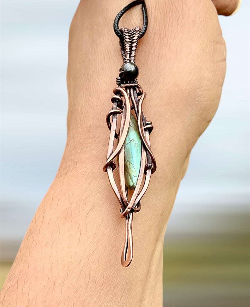 Labradorite Wire Wrapped Pendant - Connie’s Crystals 