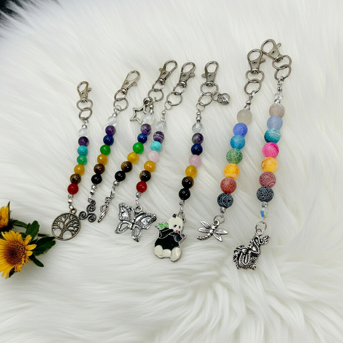 Chakra Charm/Keyring/Bag/Belt Clip On - Connie’s Crystals 