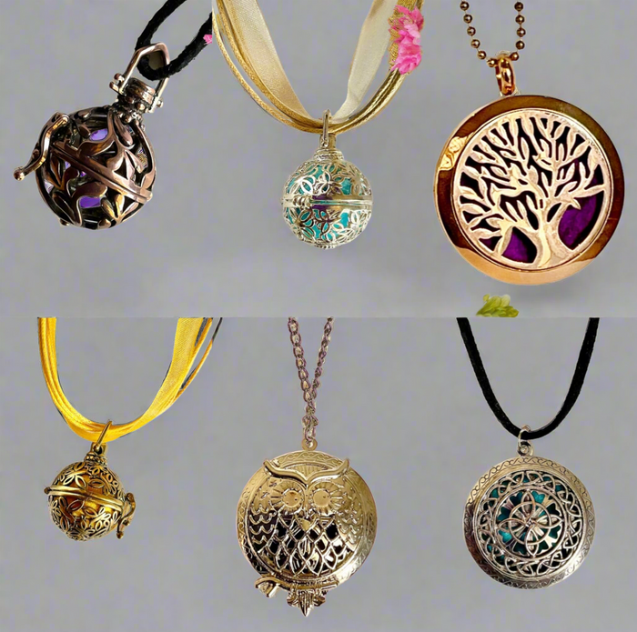 Aromatherapy Locket Pendants - Connie’s Crystals 