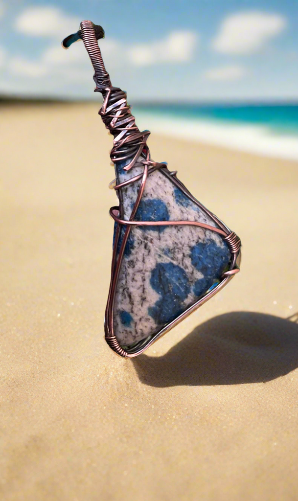 Azurite K2 In Granite Pendant - Connie’s Crystals 