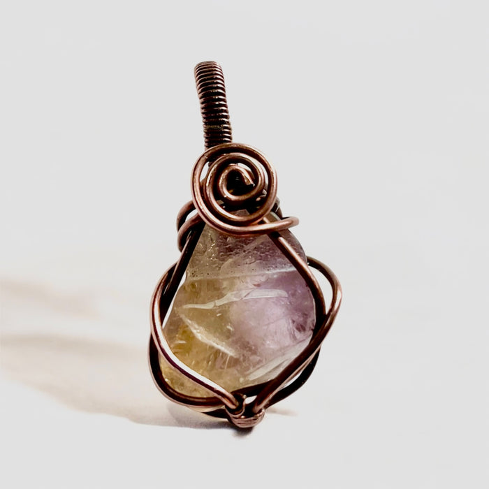 Ametrine Copper Wire Wrapped Pendant