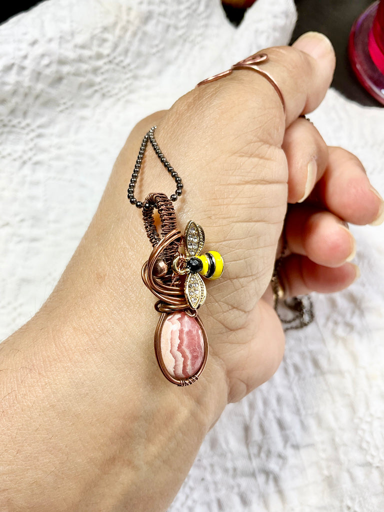 Rhodochrosite Mini Pendants - Connie’s Crystals 