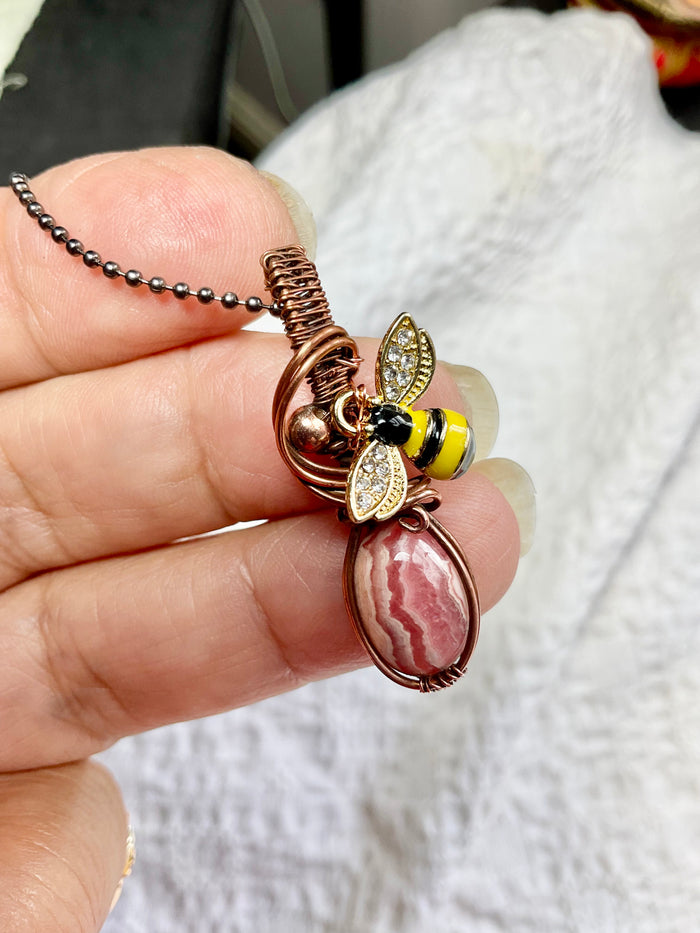Rhodochrosite Mini Pendants - Connie’s Crystals 