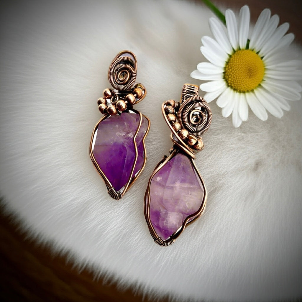 Amethyst Natural Points Pendants