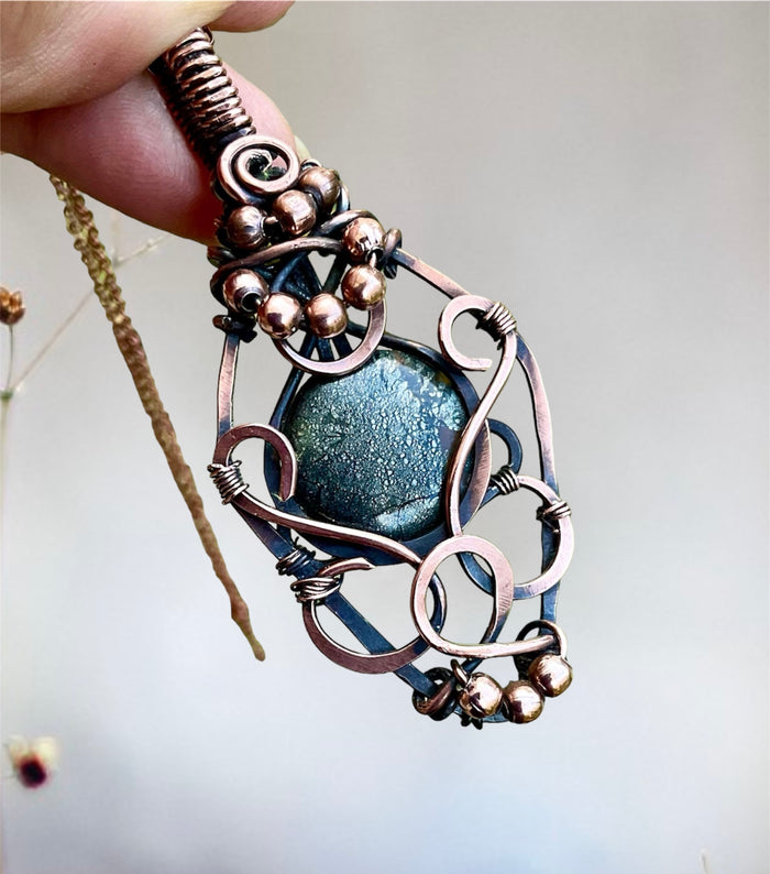 Marcasite Wire Wrapped Pendant - Connie’s Crystals 