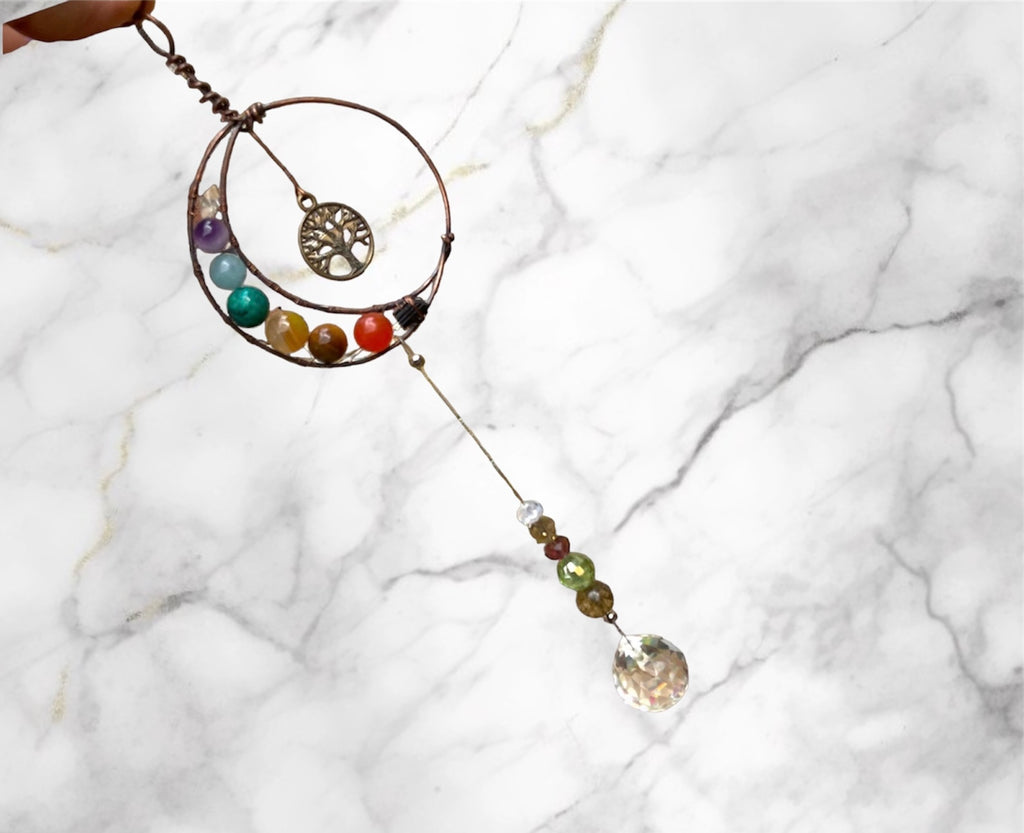 Chakra Moon Suncatcher - Connie’s Crystals 