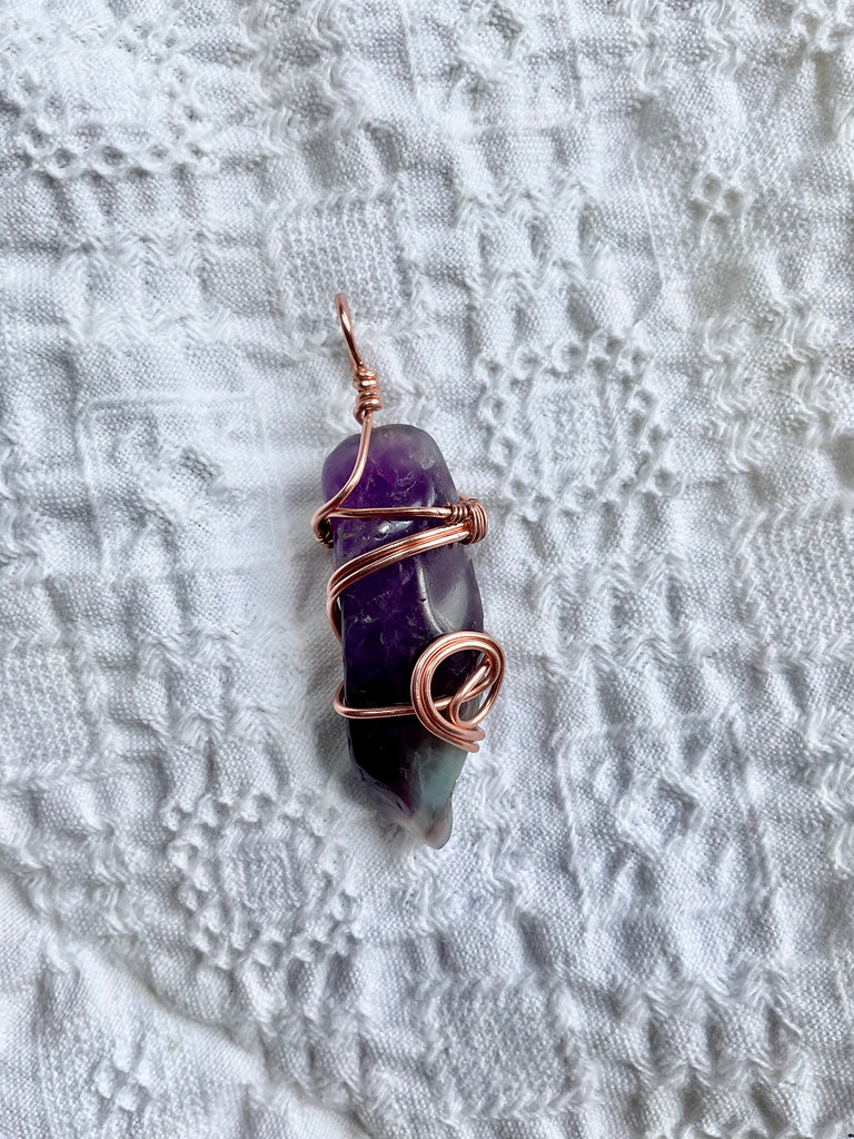 Amethyst Tumbled Polished Points Pendants - Connie’s Crystals 