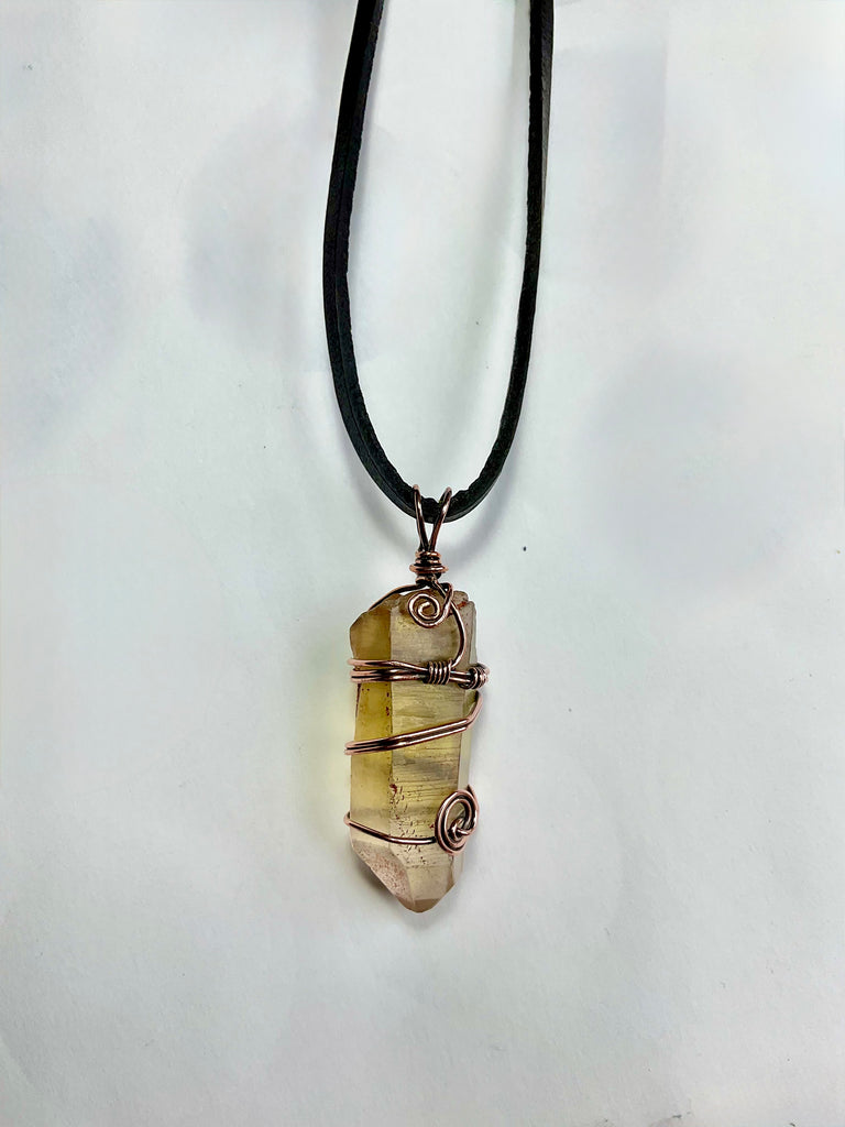 Himalayan Lemurian Citrine Points Wire Wrapped Pendants✨ - Connie’s Crystals 