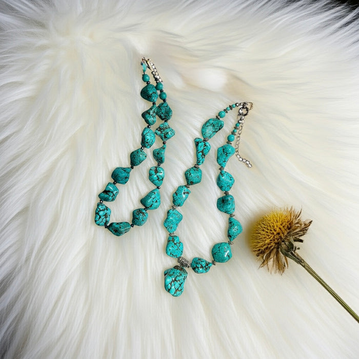 Chunky Dyed Howlite Statement Necklaces – Handmade - Connie’s Crystals 
