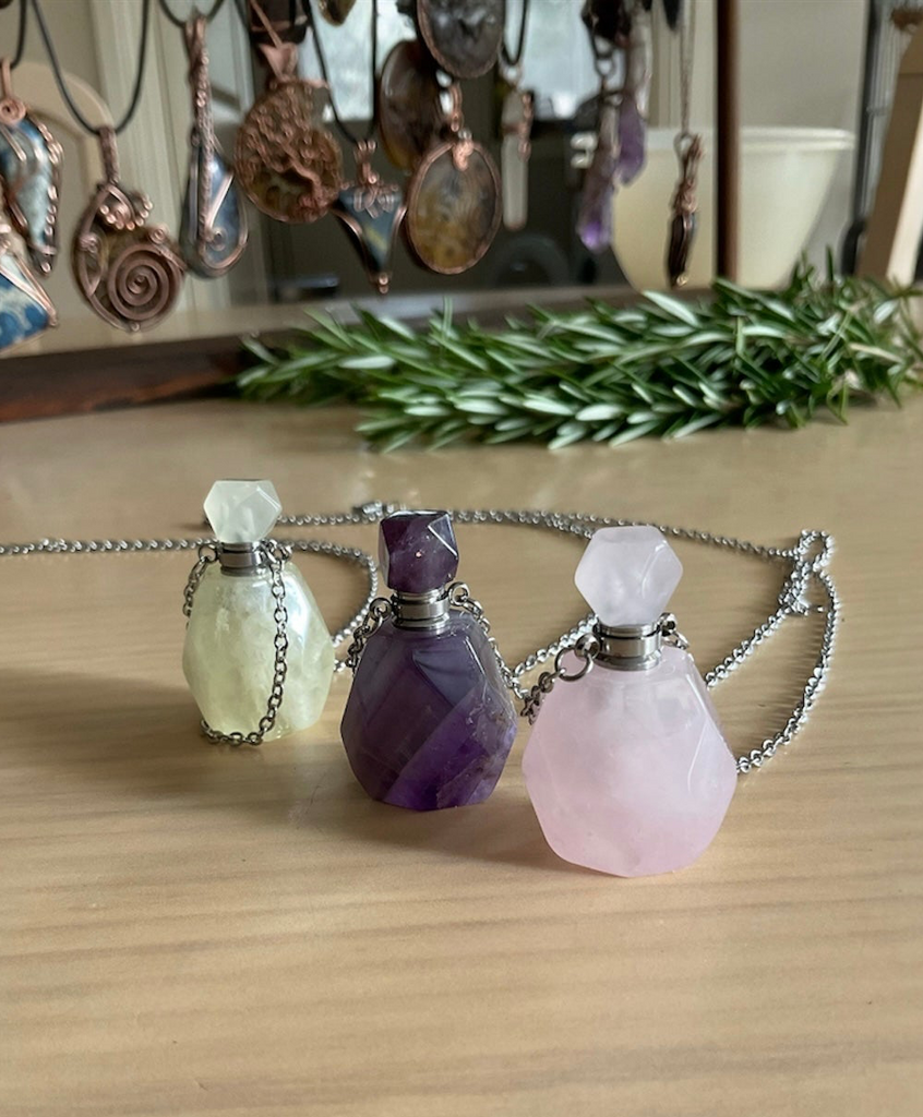Crystal Perfume Bottle Necklaces