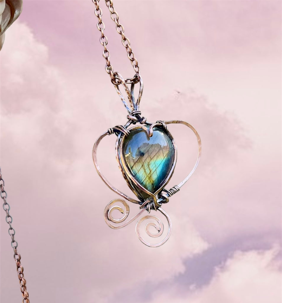 Labradorite Wire Wrapped Pendant - Connie’s Crystals 
