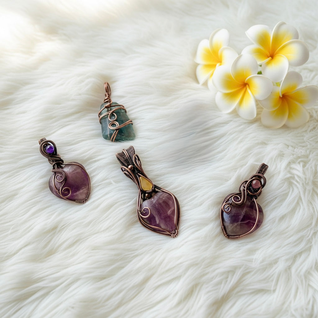 Rainbow Fluorite Pendants - Connie’s Crystals 