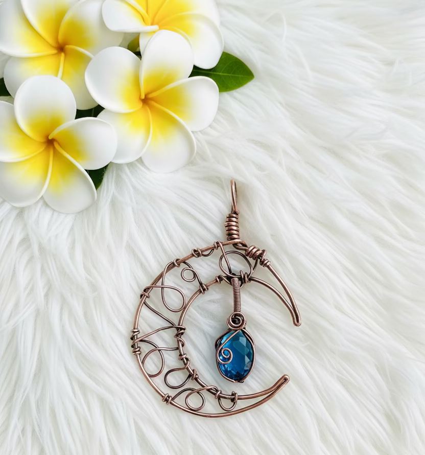 Crescent Moon Crystal Pendants - Connie’s Crystals 
