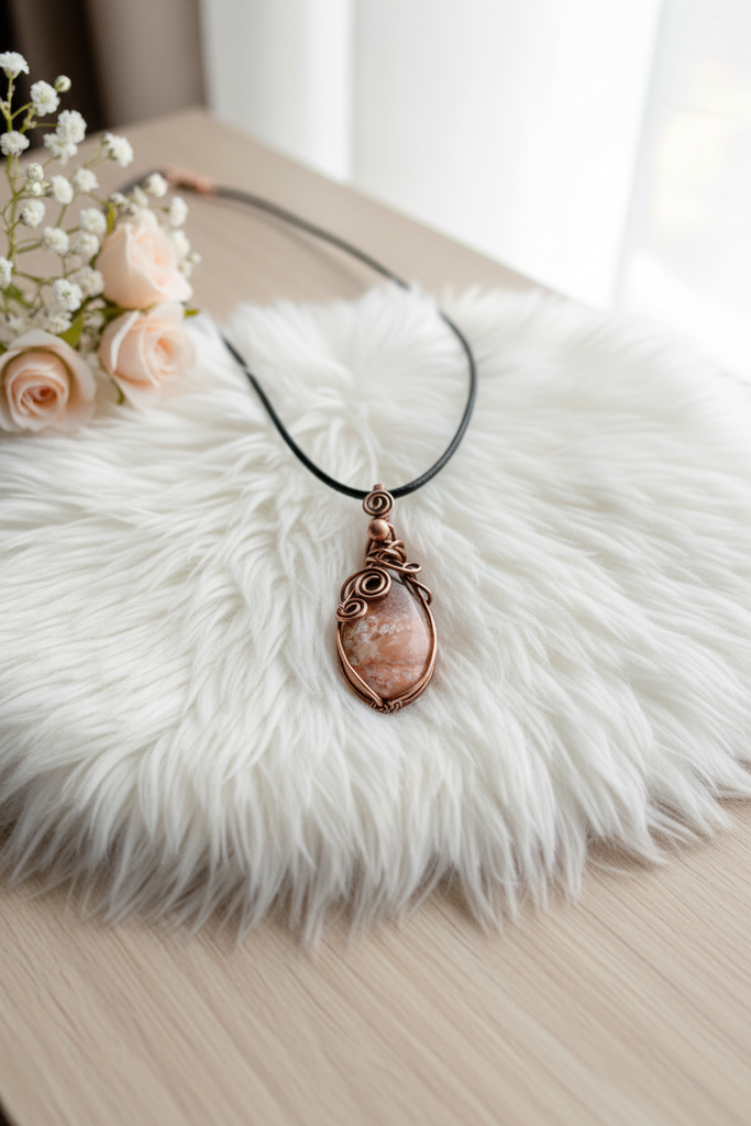 Pear Shaped Crystal Wire Wrapped Pendants