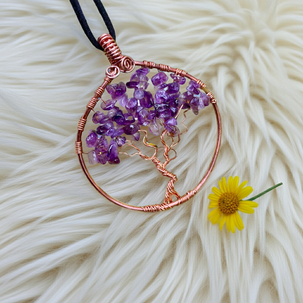 Amethyst Tree Of Life Pendant - Connie’s Crystals 