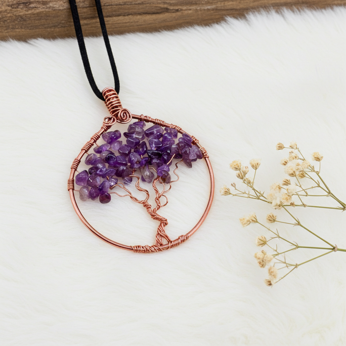 Amethyst Tree Of Life Pendant - Connie’s Crystals 