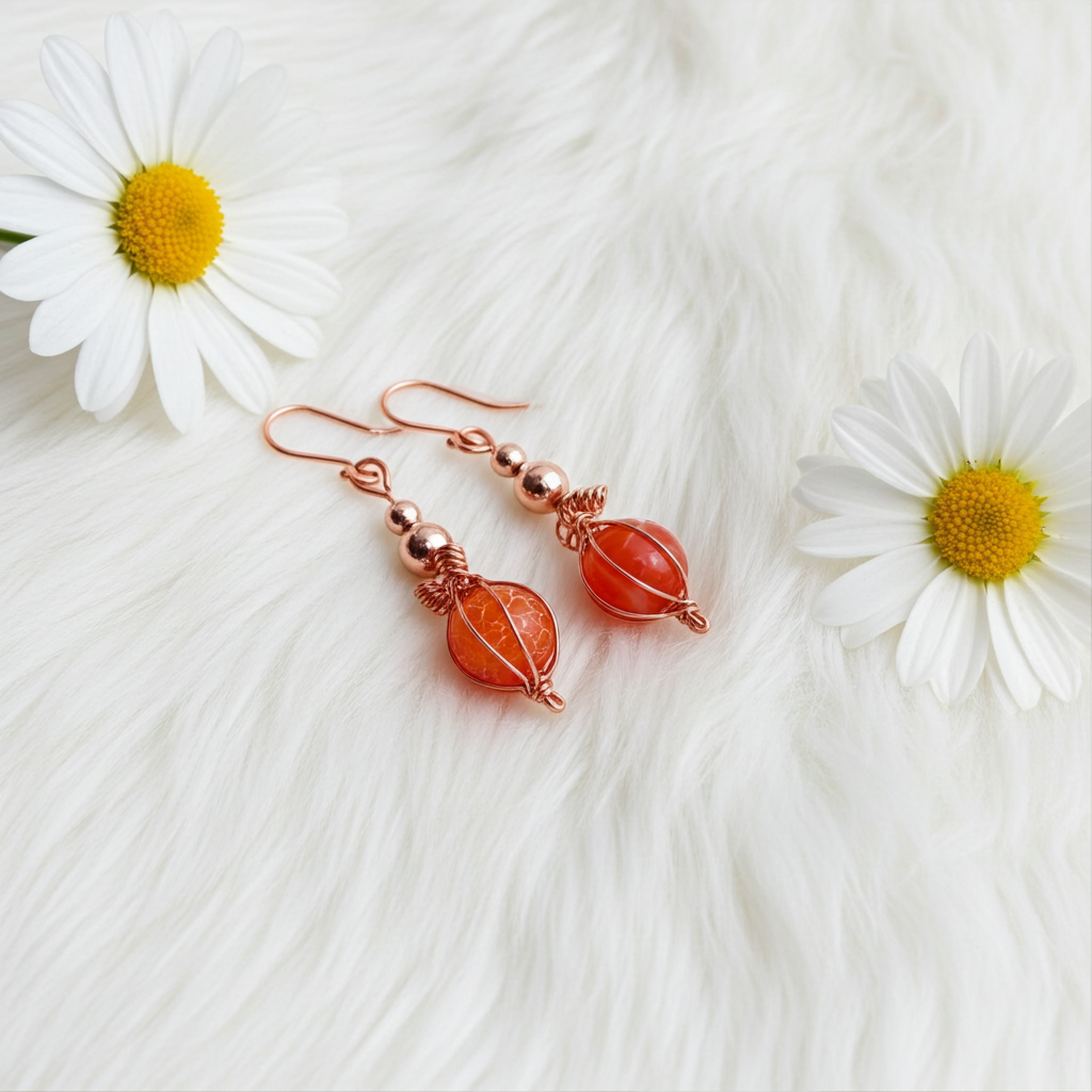 Halloween Pumpkin Earrings - Connie’s Crystals 