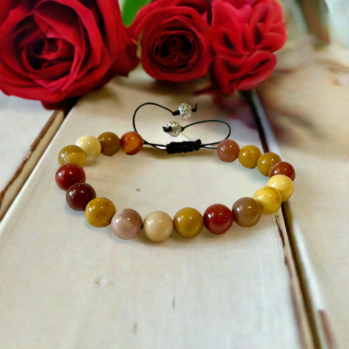 Mookaite Jasper Handmade Adjustable Bracelet - Connie’s Crystals 