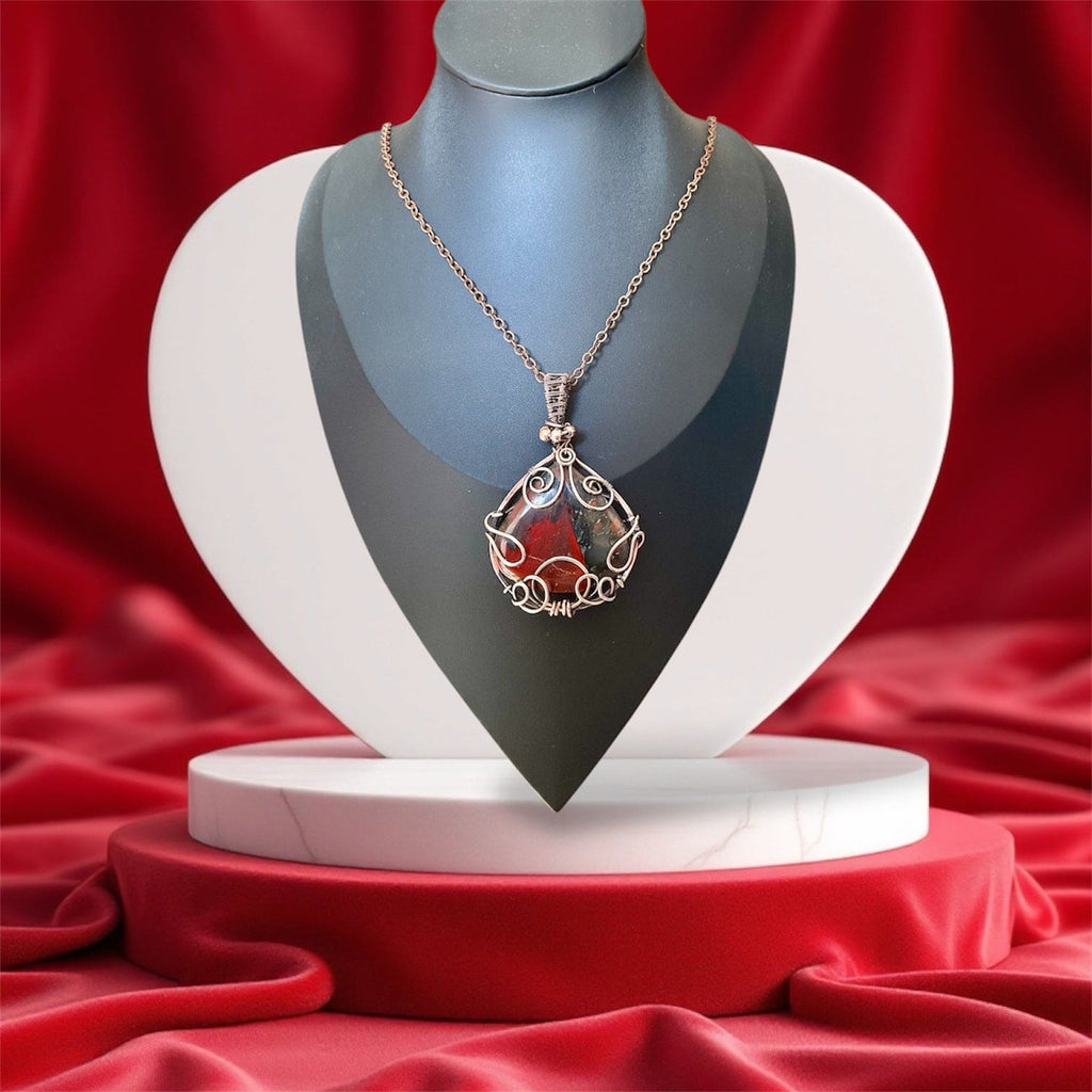 Bloodstone Wire Wrapped Pendant - Connie’s Crystals 