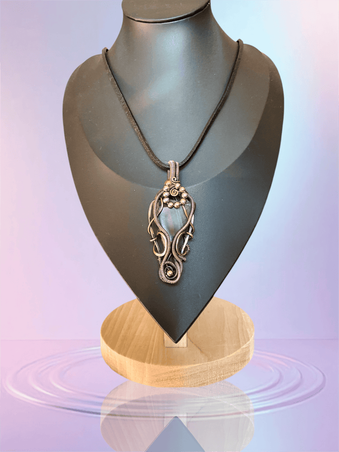 Bloodstone Freeform Wire Wrapped Pendant - Connie’s Crystals 