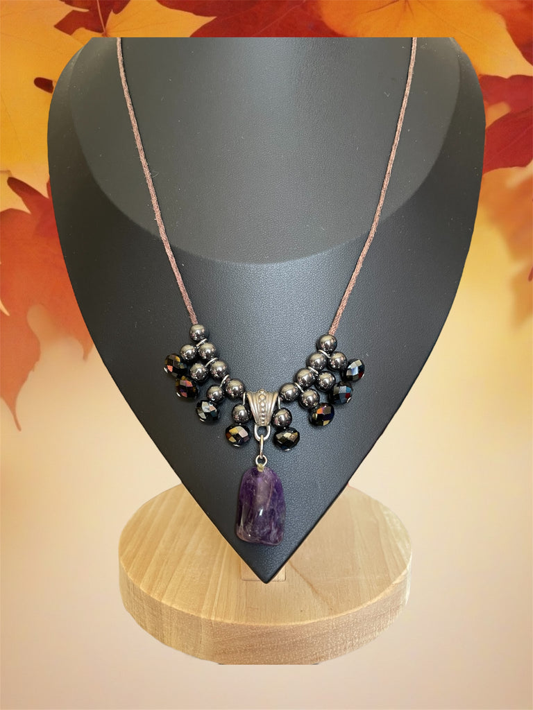 Amethyst and Haematite Necklace